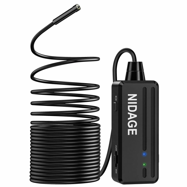 NIDAGE WiFi 5.5mm 1080P HD Boroskop Muayene Kamerası - 10m