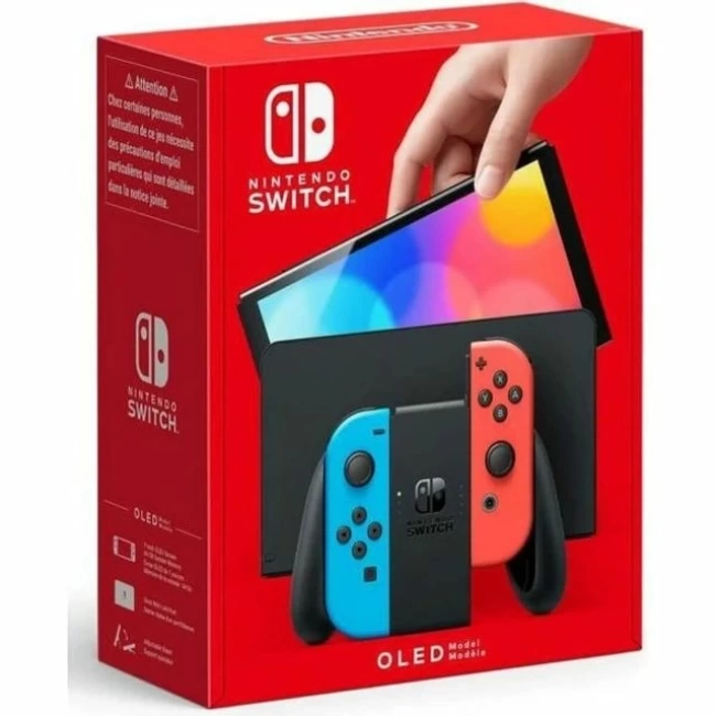 Nintendo Switch – OLED Model Joy-Con Beyaz Konsol Neon Blue and Red