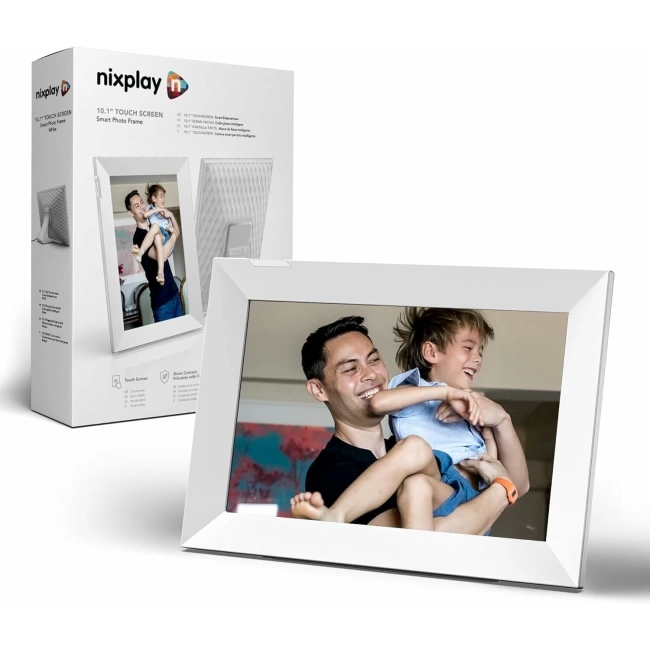 Nixplay 10.1 Inc Dijital Dokunmatik Ekran Resim Çerçevesi - Beyaz