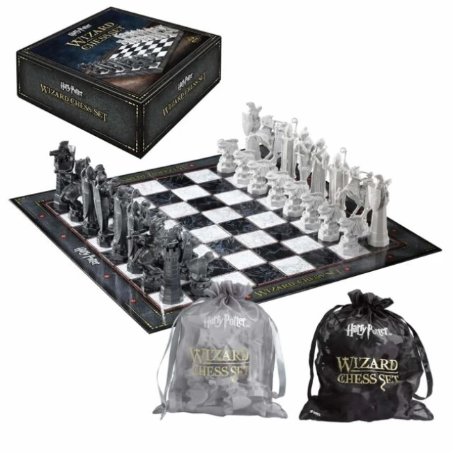 Noble Collection Harry Potter Wizards Satranç Seti - Siyah/Beyaz Single