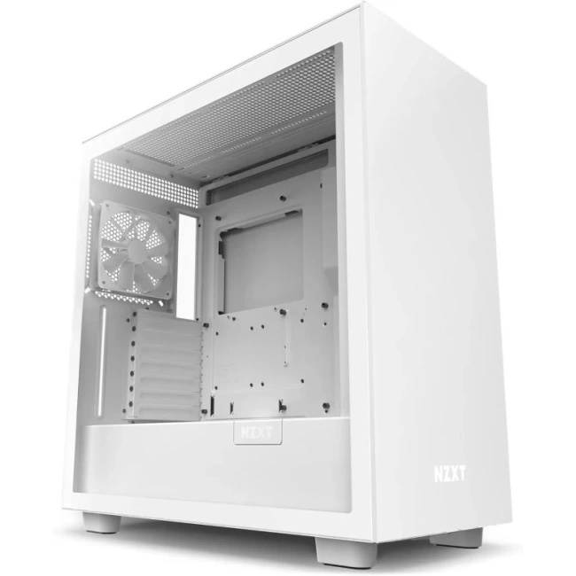 NZXT CM-H71FB-01 ATX Hızlı Çıkarılan Temperli Cam Yan Panel Mid Tower PC Oyun Kasası Non RGB Fans H7 Beyaz