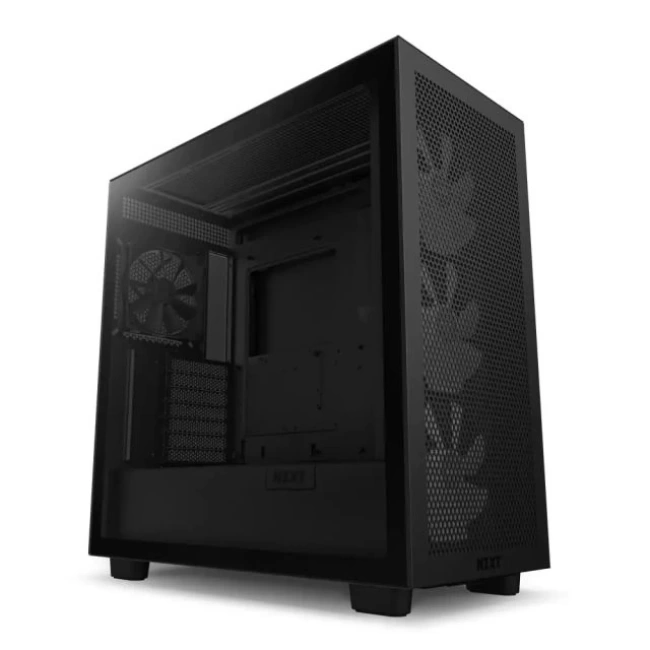 NZXT CM-H71FB-01 ATX Hızlı Çıkarılan Temperli Cam Yan Panel Mid Tower PC Oyun Kasası RGB Fans H7 Flow Siyah