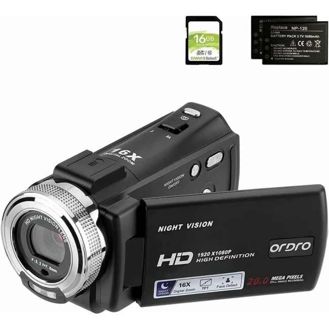ORDRO HDV-V12 HD 1080P Video Kamera Kaydedici