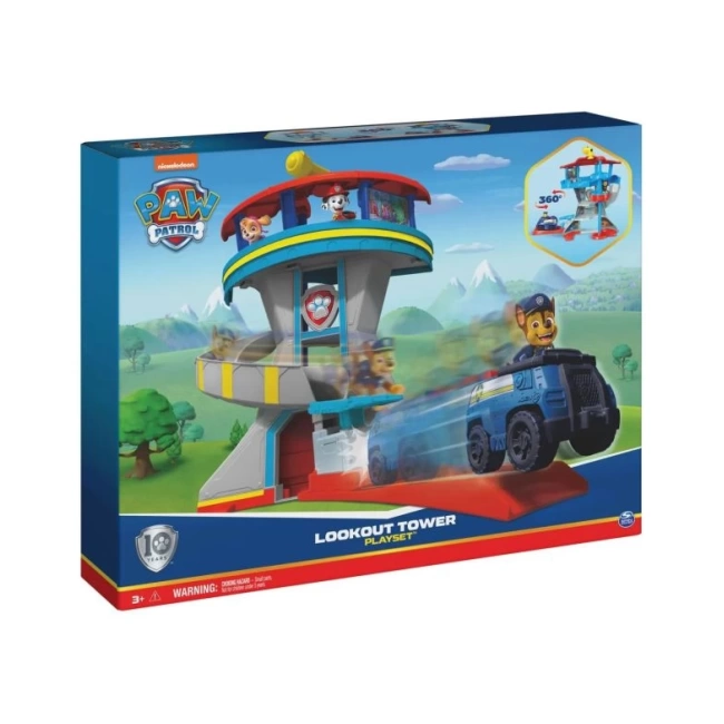PAW Patrol Oyuncak Araba Fırlatıcılı Gözetleme Kulesi Oyun Seti Çok Renkli