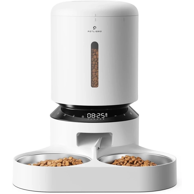 PETLIBRO İki Kedi ve Köpek İçin Otomatik Kedi Maması Dispenseri 5L - Beyaz