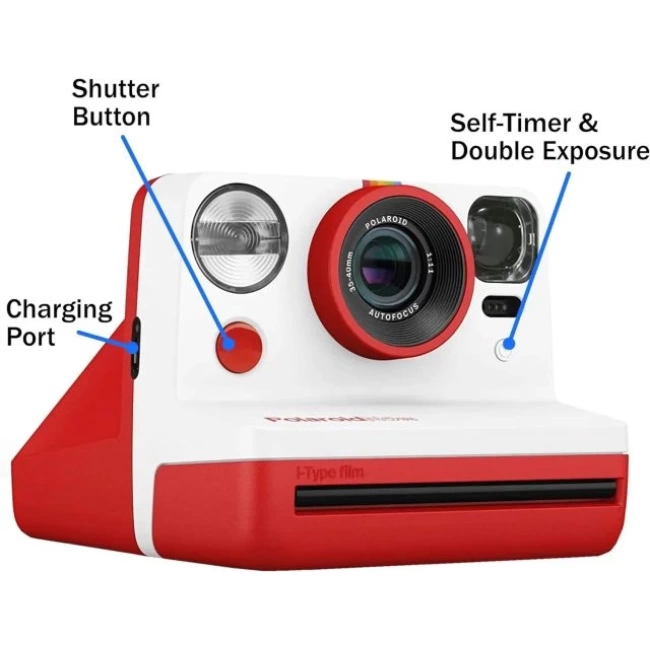 Polaroid Gen 2 Now I-Tipi Anlık Film Kamerası Red (Gen 2)