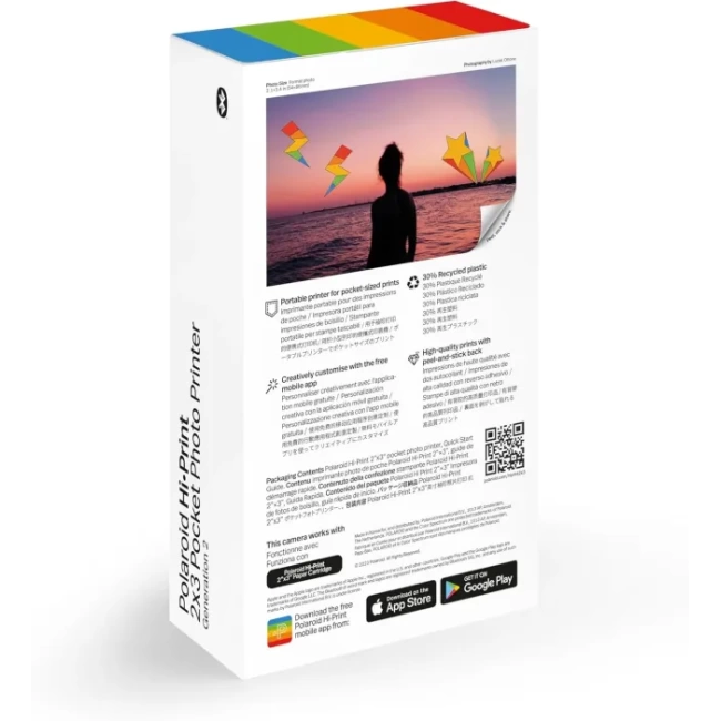 Polaroid Hi-Print Bluetooth Bağlantılı 2x3 Cep Fotoğraf Yazıcısı Siyah Gen2