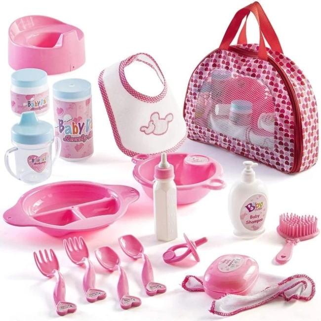 PREXTEX 18 Parça Oyuncak Bebek Aksesuar Seti