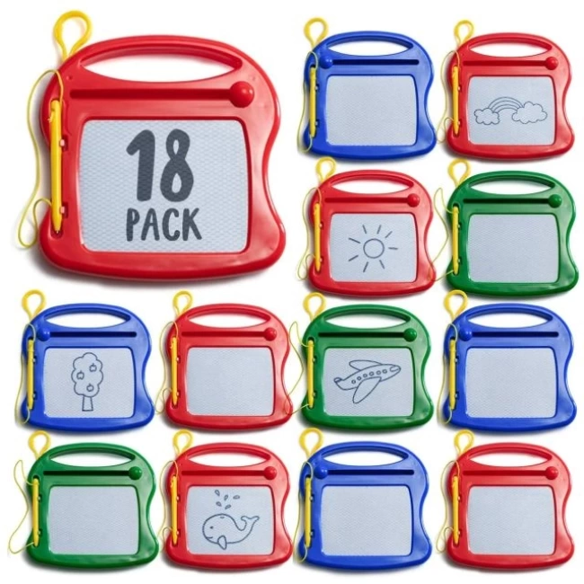 PREXTEX Mini Manyetik Çizim Tahtası Çocuklar İçin 18li Paket