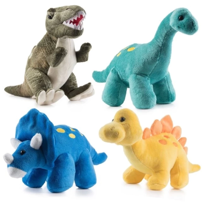 PREXTEX Peluş Dinozor Doldurulmuş Hayvan 4 Pack - 10 Inch Dinos