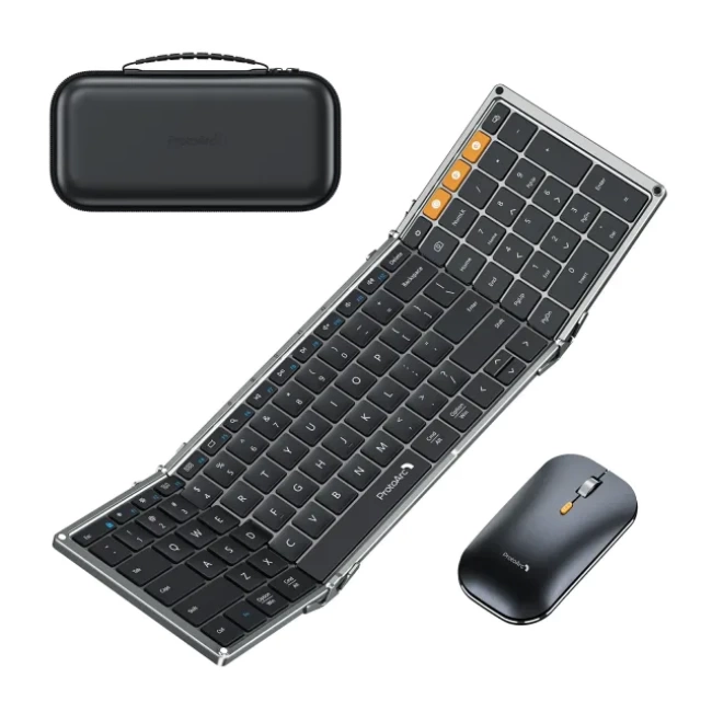 ProtoArc XKM01 Katlanabilir Klavye ve Fare Black Gray