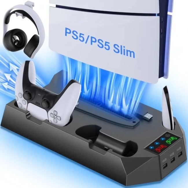 PS5 Standı ve Soğutma İstasyonu WORK WITH PS5 Slim + PS5