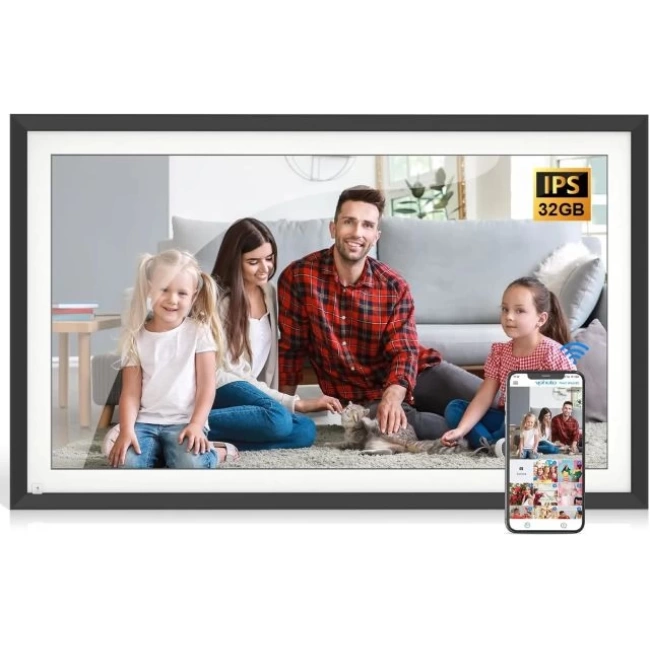 Pwosun Akıllı Dijital Fotoğraf Çerçevesi - 15.6 inç Dual Wifi