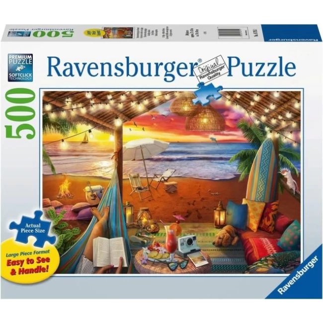 Ravensburger Cosy Cabana 500 PC Yapboz Büyük Format - 16795 Format