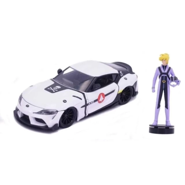 Robotech 2020 Toyota Supra Döküm Araba ve Roy Focker Figürü