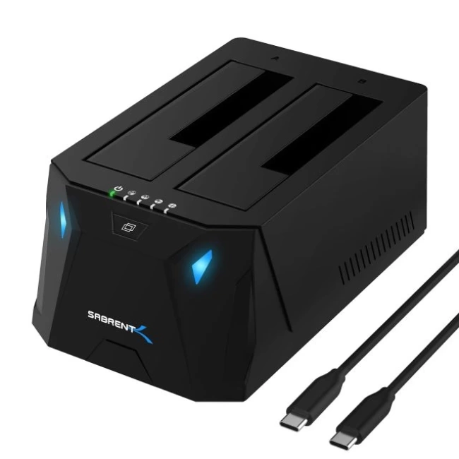SABRENT USB C Bağlantı İstasyonu ve SSD ve HDD Çevrimdışı Klonlama (DS-UNHC)