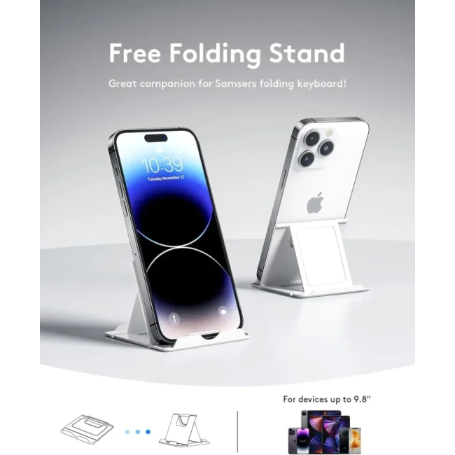 Samsers Katlanabilir Bluetooth Klavye (Stand Tutuculu)