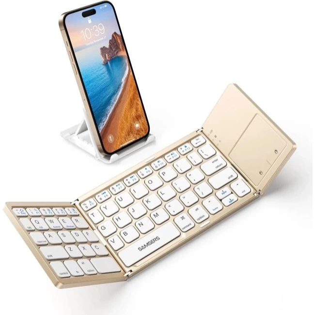 Samsers Touchpadli Katlanabilir Bluetooth Klavye BT x 1 Desert Gold