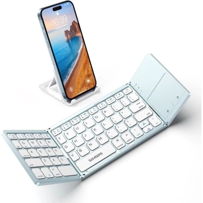 Samsers Touchpadli Katlanabilir Bluetooth Klavye BT x 1 Sky Blue