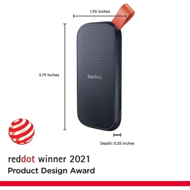 SanDisk 2TB Taşınabilir SSD - Up to 520MB/s, USB-C, USB 3.2 Gen 2 - SDSSDE30-2T00-G25 Eski Nesil Black 1TB