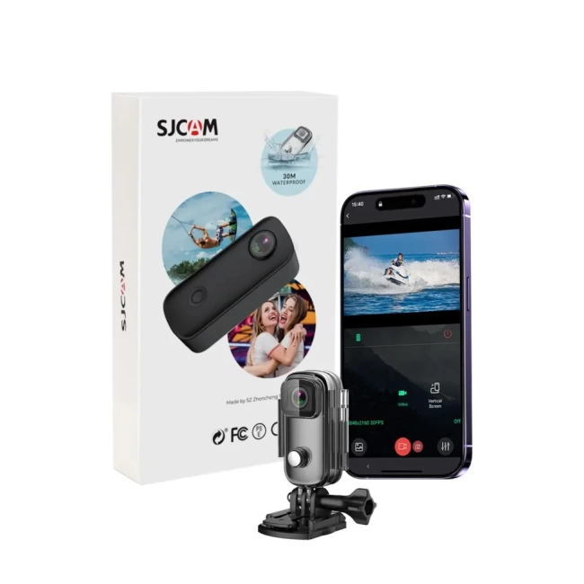 SJCAM C100+ Mini 4K30fps Cep Giyilebilir Vücut Kamerası Black