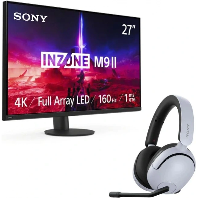 Sony INZONE H5 Kablosuz Oyun Kulaklığı H5 Kulaklık M9II Monitör