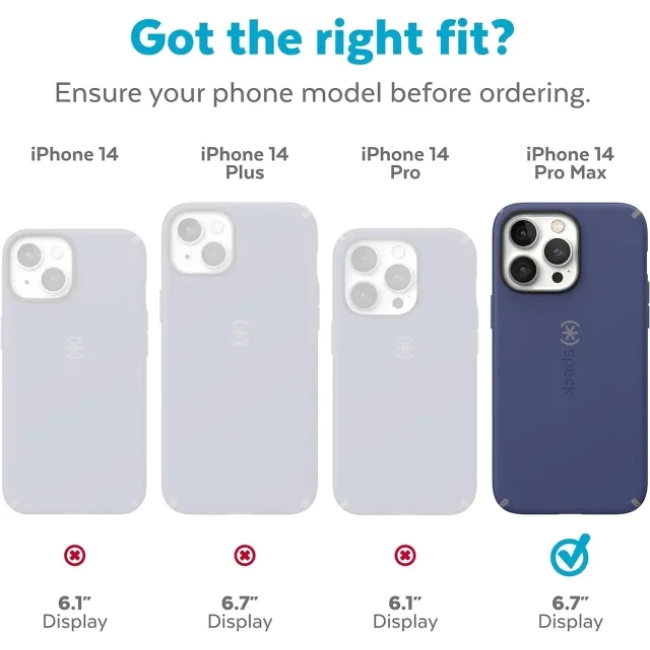 Speck iPhone 14 Pro Max Kılıf Cloudy Grey/Spring Purple