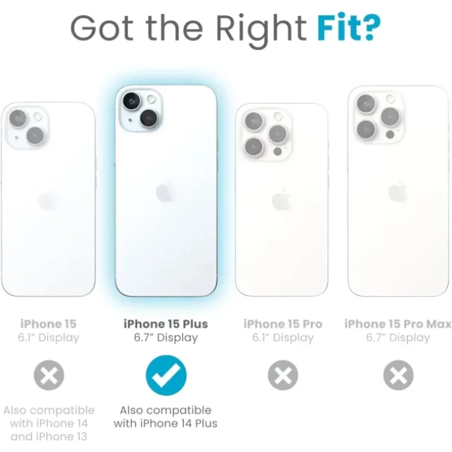 Speck iPhone 15 Plus Kılıf Transparan Simli