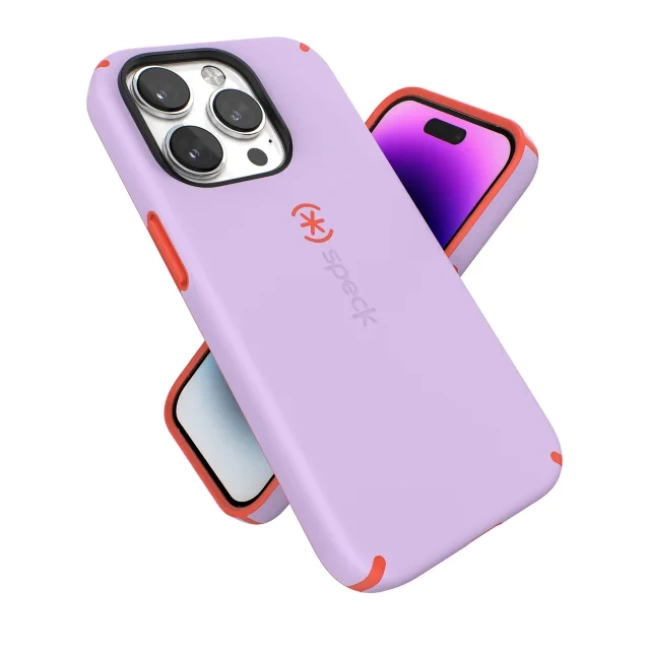 Speck MagSafe iPhone 14 Pro Kılıfı Spring Purple/Energy Red