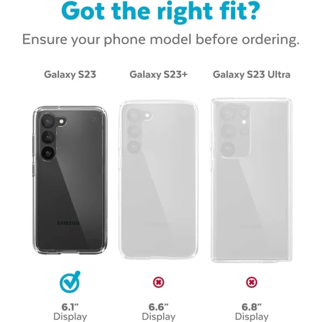 Speck Presidio Samsung Galaxy S23 Kılıfı Clear S23