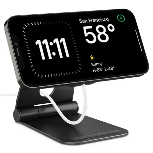 Spigen iPhone 13/12 AirPod Pro/3Mag Fit S MagSafe Şarj Cihazı/Telefon Standı Black