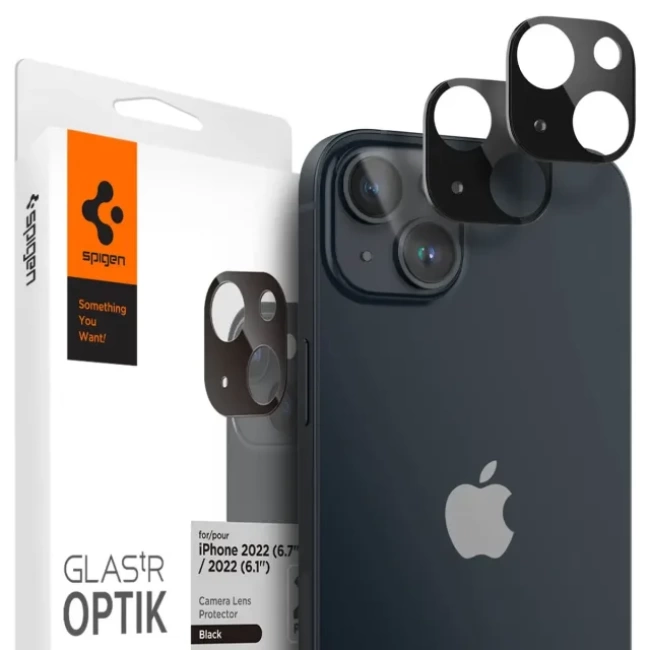 Spigen iPhone 14 Plus/iPhone 14 için Kamera Lensi Ekran Koruyucu [GlasTR Optik] [2li Paket]