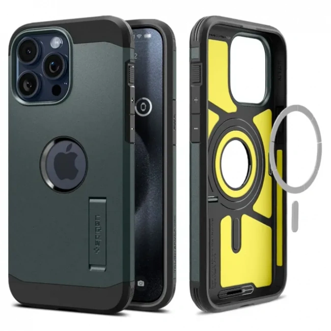 Spigen iphone 15 Pro Max Manyetik Tough Armor MagFit Kılıf