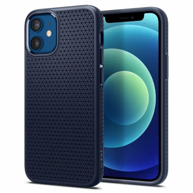 Spigen Liquid Air Armor iPhone 12 Mini Kılıf - Navy Blue