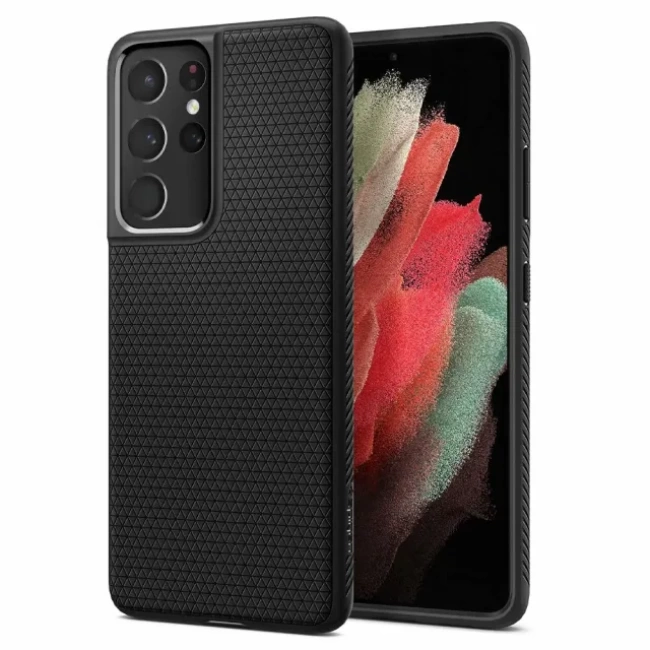Spigen Liquid Air Galaxy S21 Ultra Kılıf - Siyah