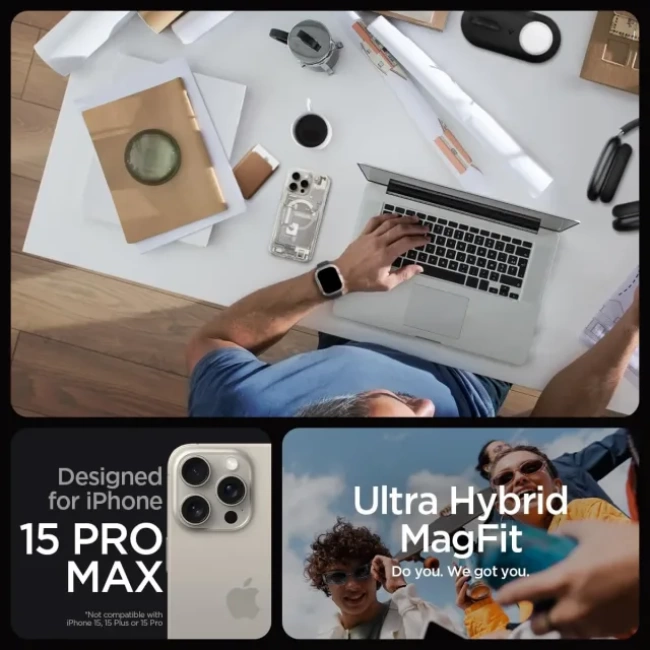 Spigen Manyetik Ultra Hybrid MagFit iPhone 15 Plus Kılıf