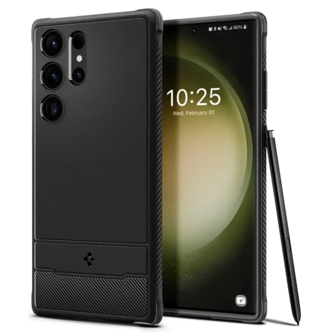 Spigen Rugged Armor Galaxy S23 Ultra Kılıf - Matte Black