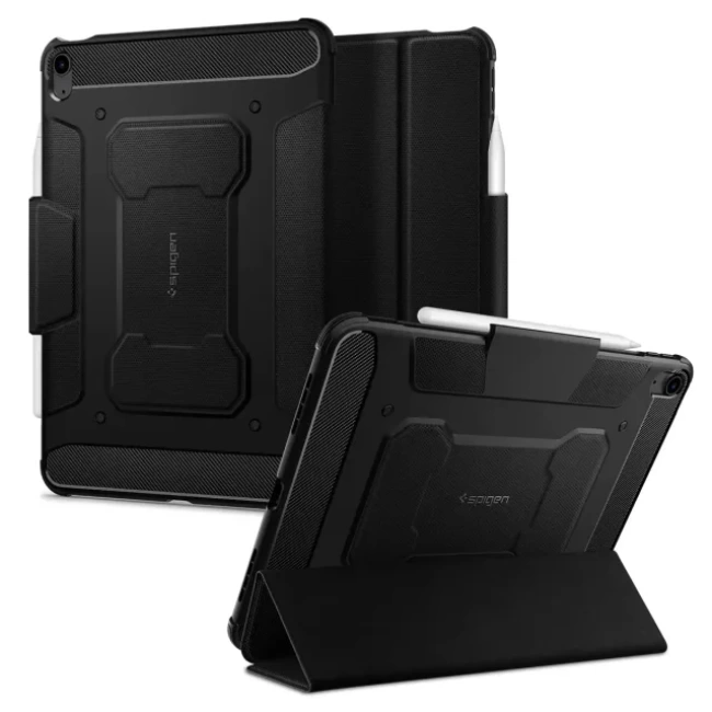 Spigen Rugged Armor Pro iPad Air 10.9 İnç Kılıf - Siyah Black