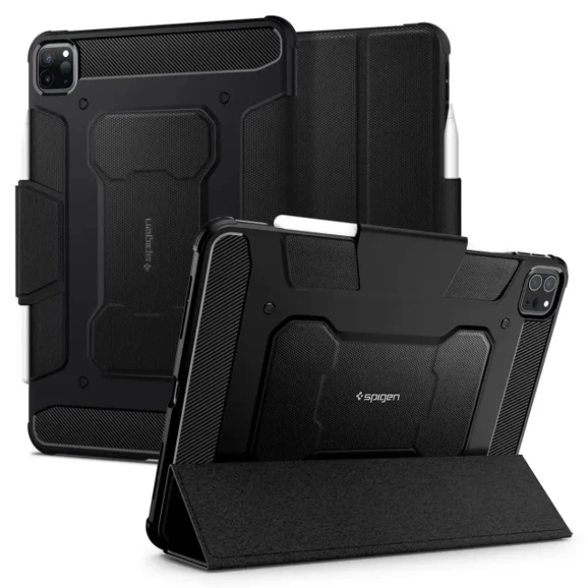 Spigen Rugged Armor Pro iPad Pro 12.9 inç Kılıf - Siyah Black