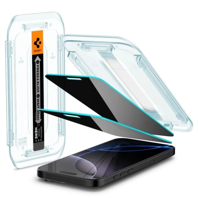 Spigen Temperli Cam Ekran Koruyucu [GlasTR EZ FIT - Privacy] iPhone 15 Plus