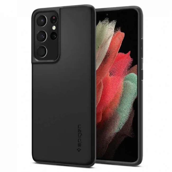 Spigen Thin Fit Galaxy S21 Ultra Kılıf - Siyah