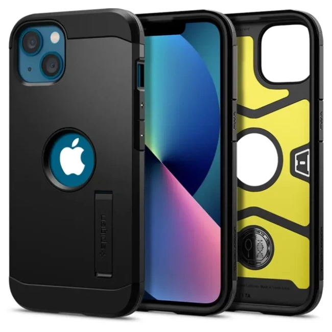 Spigen Tough Armor [Ekstra Koruma Teknolojisi] iPhone 13 Kılıf Siyah