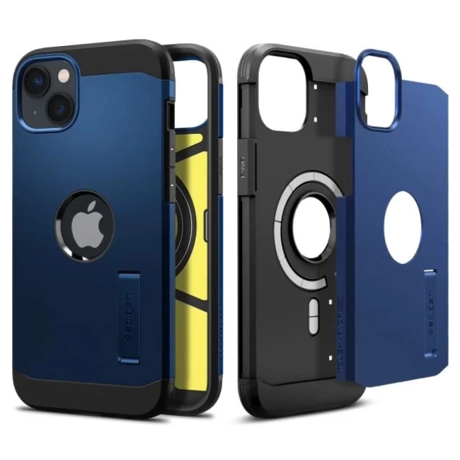 Spigen Tough Armor (MagFit) MagSafe ile Uyumlu iPhone 14 için Kılıf  Navy Blue