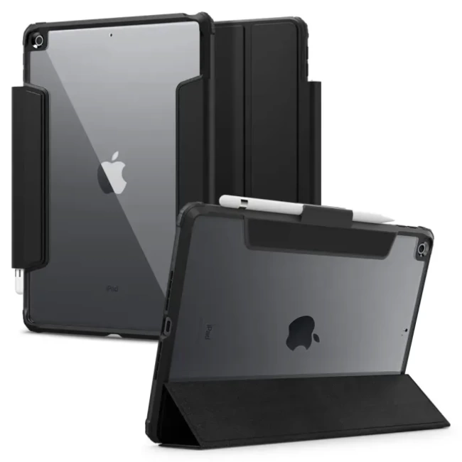 Spigen Ultra Hybrid Pro iPad 10.2 İnç Kalem tutuculu Kılıf - Siyah Black