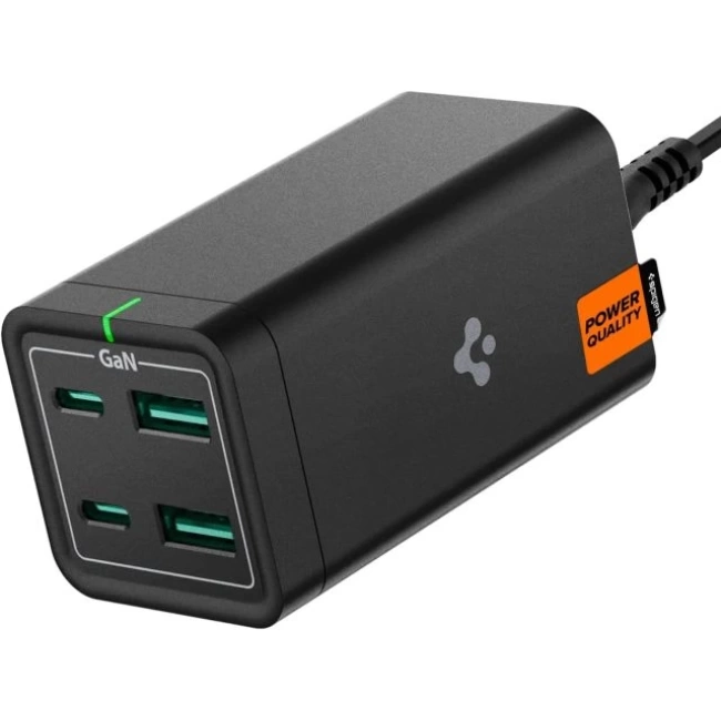 Spigen USB C Şarj Cihazı 120W [GaN III] 4 Bağlantı Noktalı USB C Şarj İstasyonu 100W
