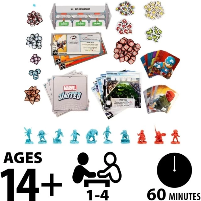 Spin Master Marvel United Süper Kahraman Kutu Oyunu Marvel United Superhero Bundle