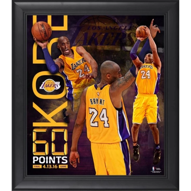 Spor Hatıra Eşyası Kobe Bryant Los Angeles Lakers Çerçeveli