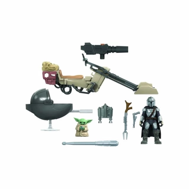 Hasbro Star Wars Mandalorian Grogu and Speeder Figür