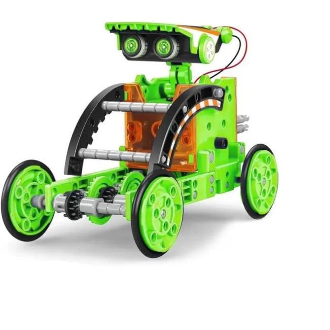 STEM 13ü 1 Arada Eğitim Güneş Enerjili Robot Oyuncak Green