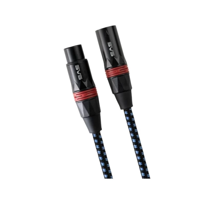 SVS SoundPath Dengeli XLR Ses Kablosu - 49,21 ft. (15 m) Mavi/Siyah